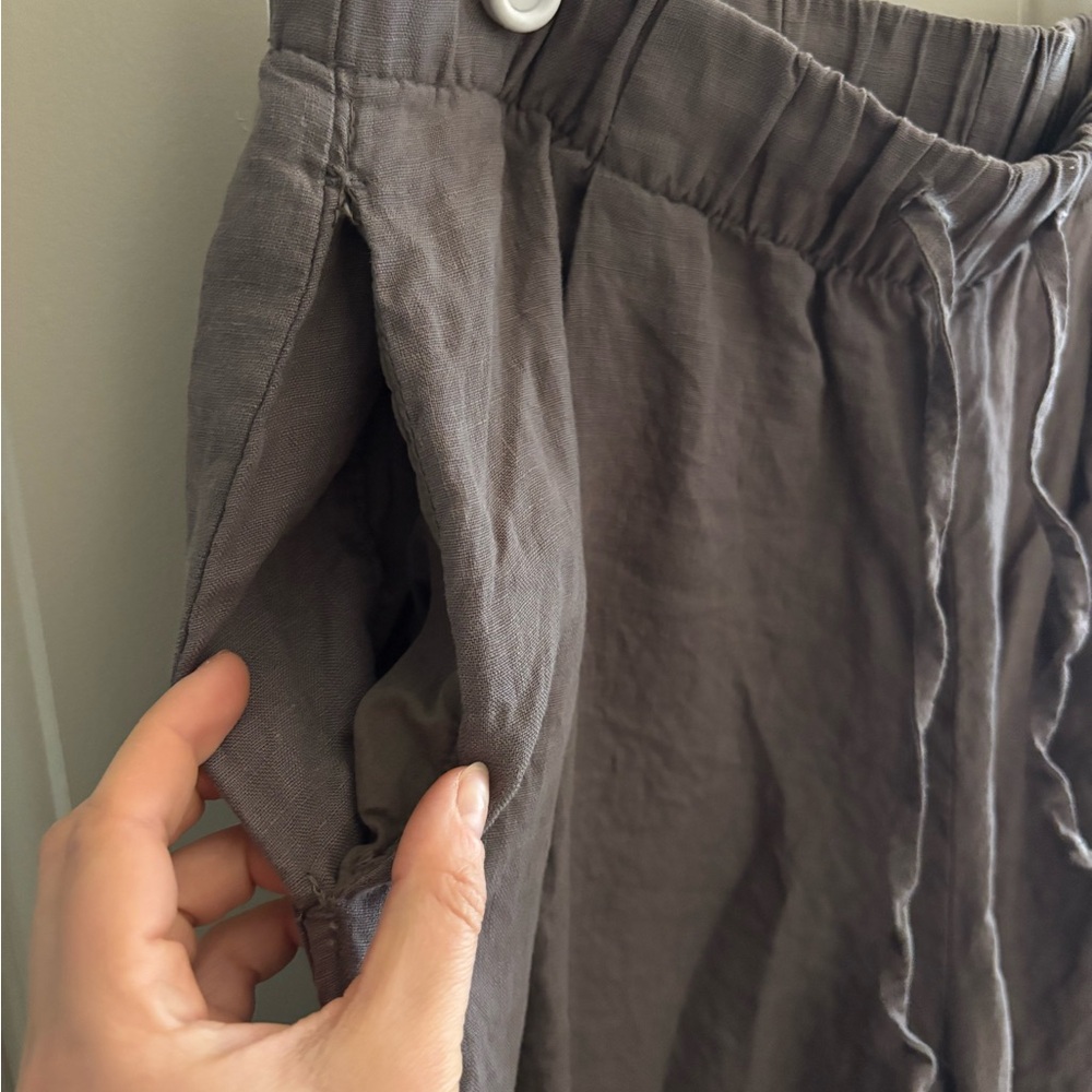 Zara Women’s Wide Leg Linen Pants - Picture 3 of 5